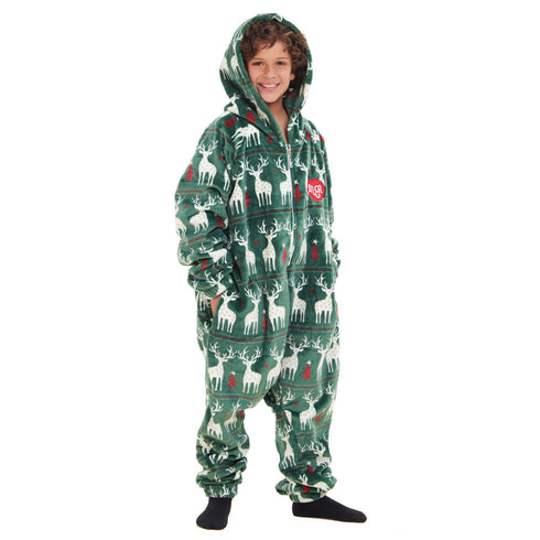 Snuggs Kids Blanket Onesie Green christmas